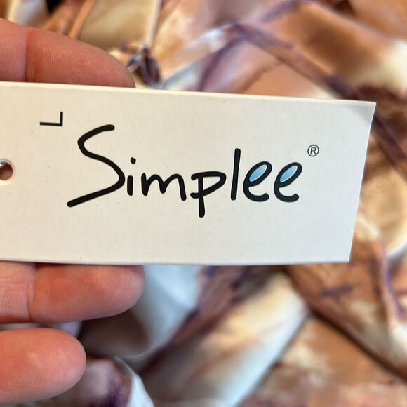 SIMPLEE Large Boho Tie Dye Spaghetti Strap Cami Dress Multicolor Women NWT Wrap - Picture 8 of 11